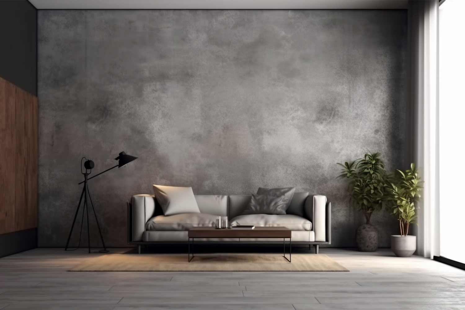dekorativnaya shtukaturka s effektom betona v interere4